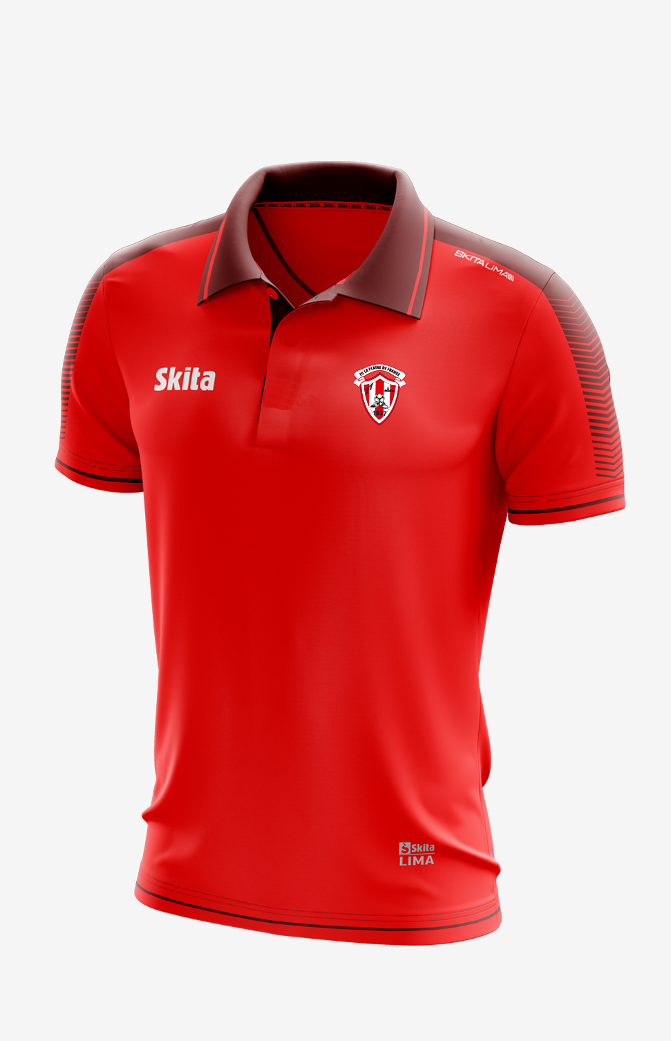 Polo LIMA rouge (FC La Plaine de France)